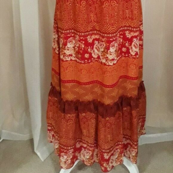 JL Studio Womens Orange Rust Gold Multicolor Dress - Picture 4 of 7